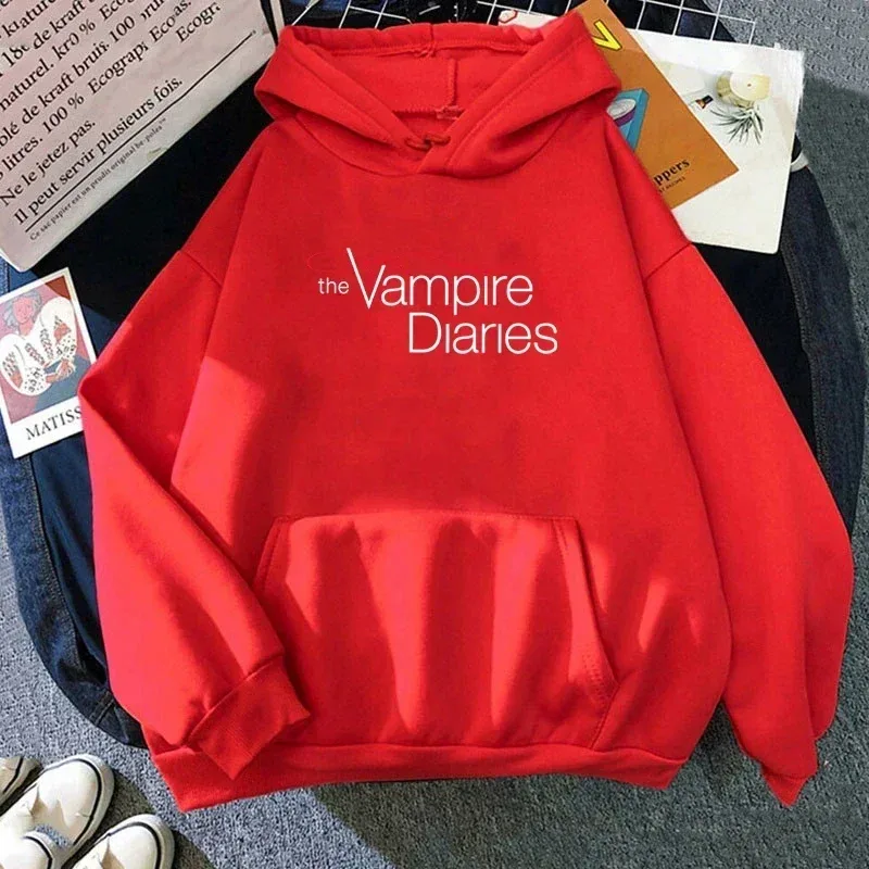 2026 Nyhet The Vampire Diaries Tryck Luvtröja Kvinnor Män Casual Toppar Höst Och Vinter Sweatshirts Långärmad Harajuku Pullover — image 15
