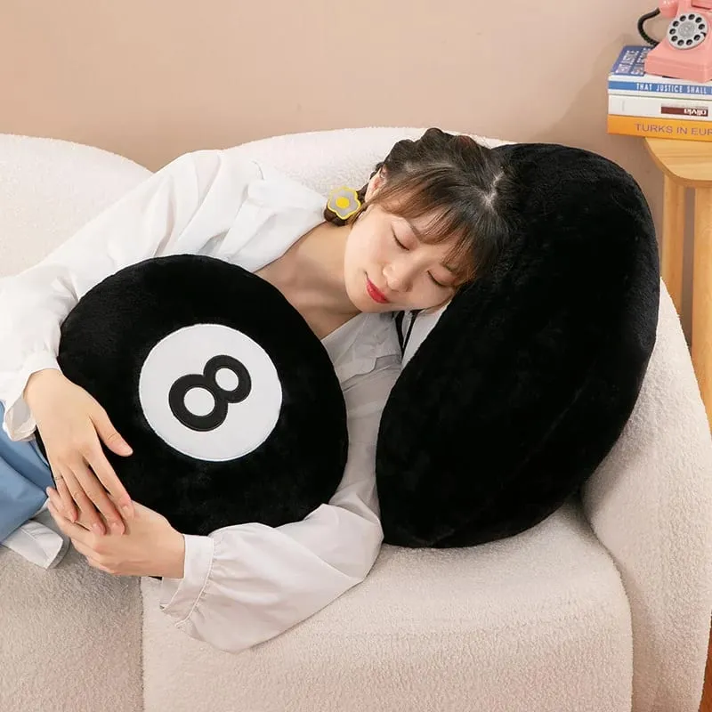 Nice Simulation Billiards 8 Ball Plush Pillow Stuffed Soft Eight Pool Players Home Decor Indoor Sport Creative Gift — image 3