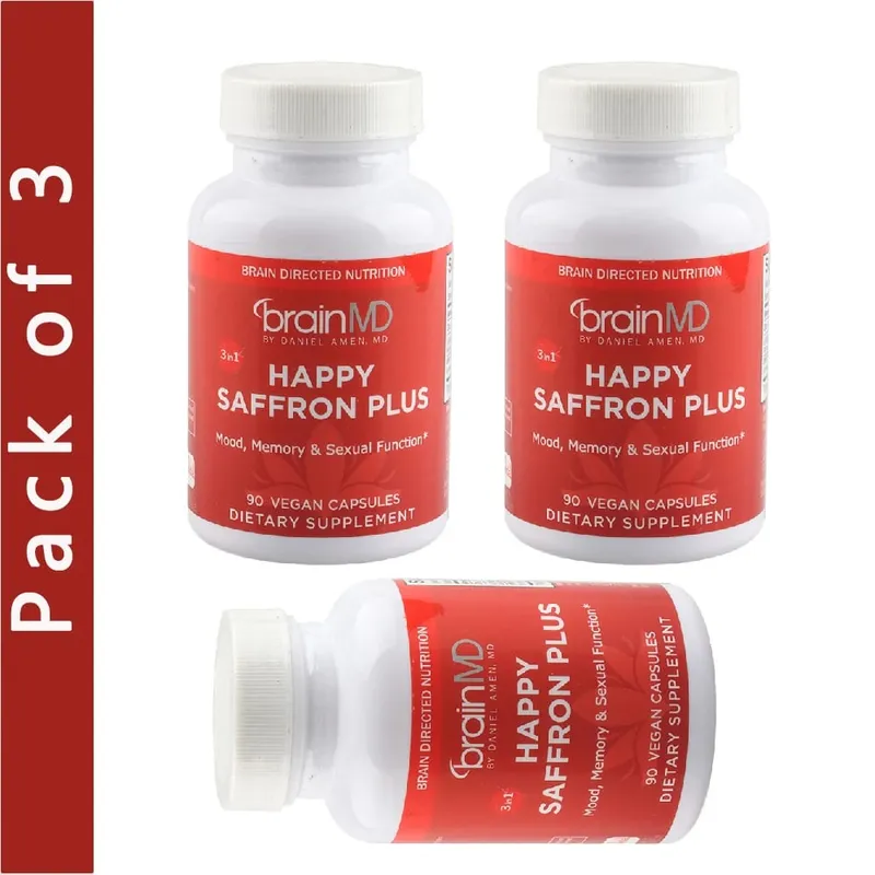 Saffron Supplements for Mood & Focus & Stress - with Saffron Flower Extract Curcumin & Zinc - Vegan Gluten Free | 90 Capsules