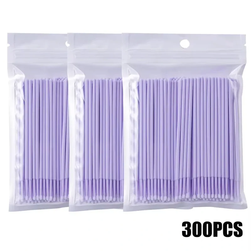 300/2000pcs MicroBrush Eyelash Cleaning Brush Lash Extension Individua Tools For Eyelashes Removing Swab Micro Makeup Brushes