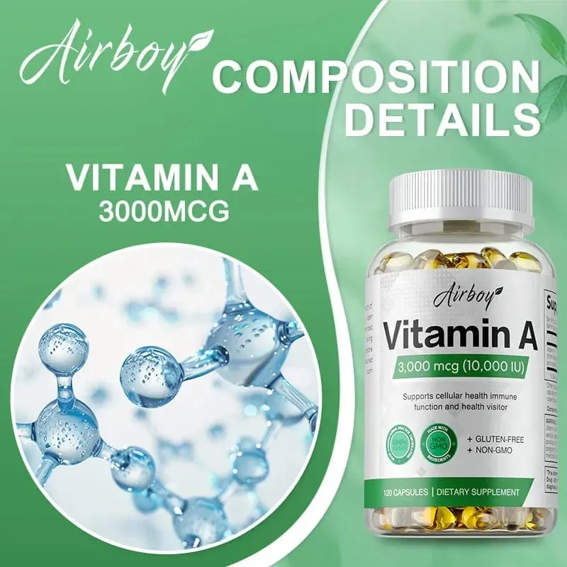 Vitamin A - Immune System & Reproductive Function Supports Healthy Skin & Eyes Antioxidant Activity — image 3