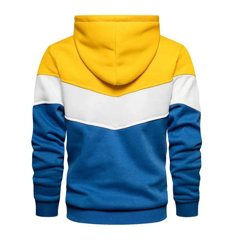 Spring Autumn Fashion splicing Men's Hoodies long sleeve Casual Hoodies Sweatshirts Sweatshirt men tops Pullover