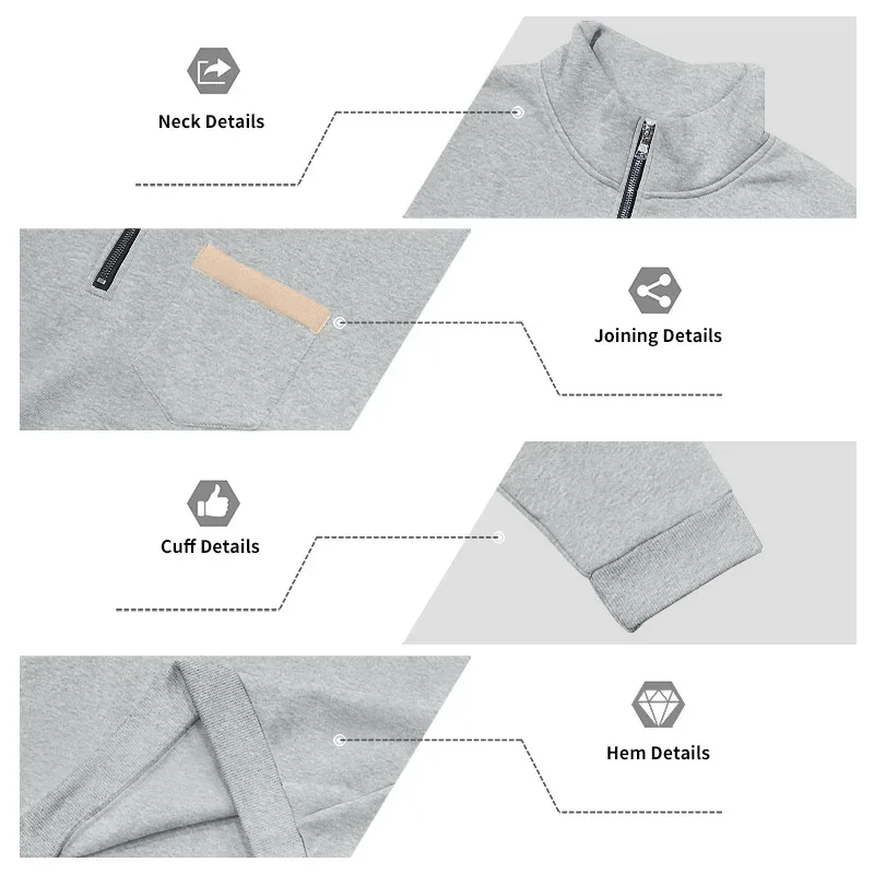 Mga Lalaki 2026 Autumn Winter Hot Item Fleece Lined Stand Collar Loose Vintage Sweatshirt Casual Commuter Fashion Lalaki Pang-araw-araw na Panlabas na Kasuotan — image 23