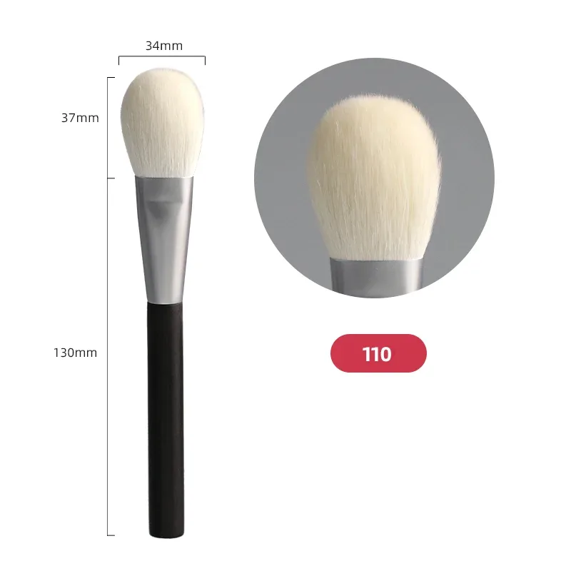 Ebony Handle Handmade Makeup Brushes 1pc Soft Saibikoho Goat Hair Face Powder Blush Eye Shadow Brush Professional Make Up Brush