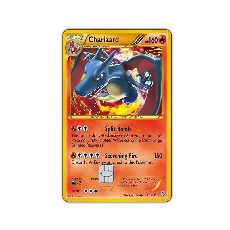 Credit Card Skin Sticker Anti-degaussing Anime Charizard Stickers for VISA JCB MasterCard and Other IC Cards
