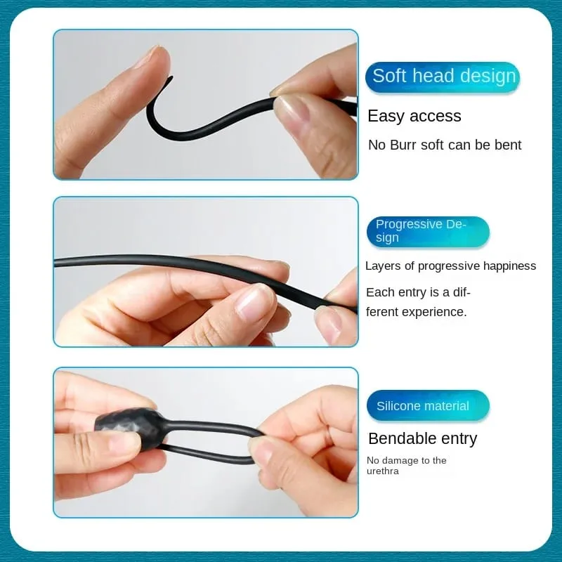 Urethral Vibrator Sound Catheter Penis Plug Sex Toys for Men Masturbation Penis Insertion Horse Eye Urethra Dilator — image 3