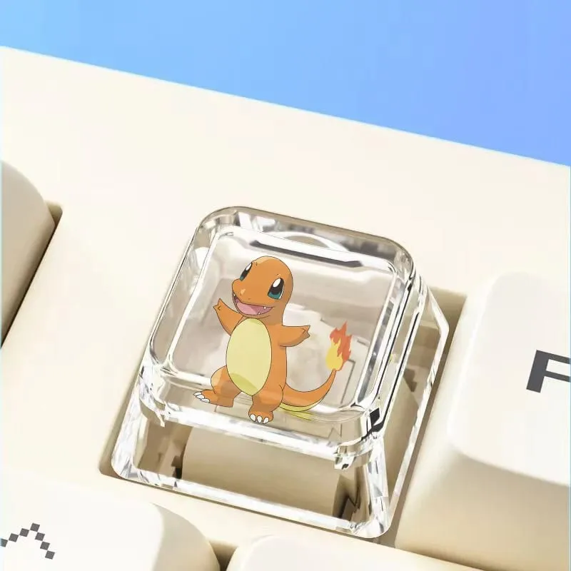 Cross mechanical keyboard personalized anime keycap single Charmeleon Blastoise Eevee transparent cartoon keycap — image 35