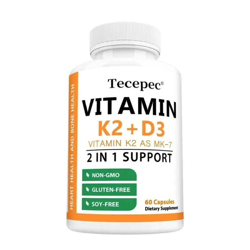 Vitamin D3 + K2 Softgels 2-in-1 Complex Bone Teeth & Immune Health Support Immune System Booster