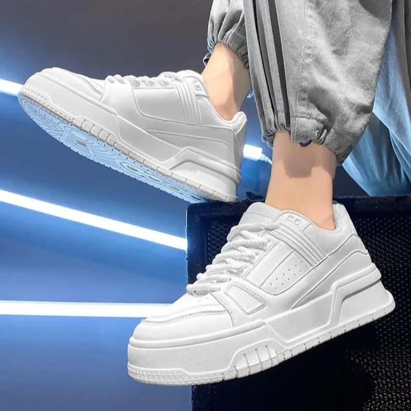 Men Sneakers Casual Shoes Men Flats Zapatillas Hombre Lightweight Pu Leather Breathable Shoe Mens White Sports Tenis Shoes — image 6