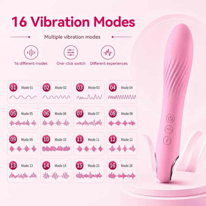 16 režimů elektrický pulzní vibrátor pro ženy Bodový stimulátor klitorisu G Vaginální masáž Vibrační dildo Tichý pohlavní styk pro dospělé — image 3