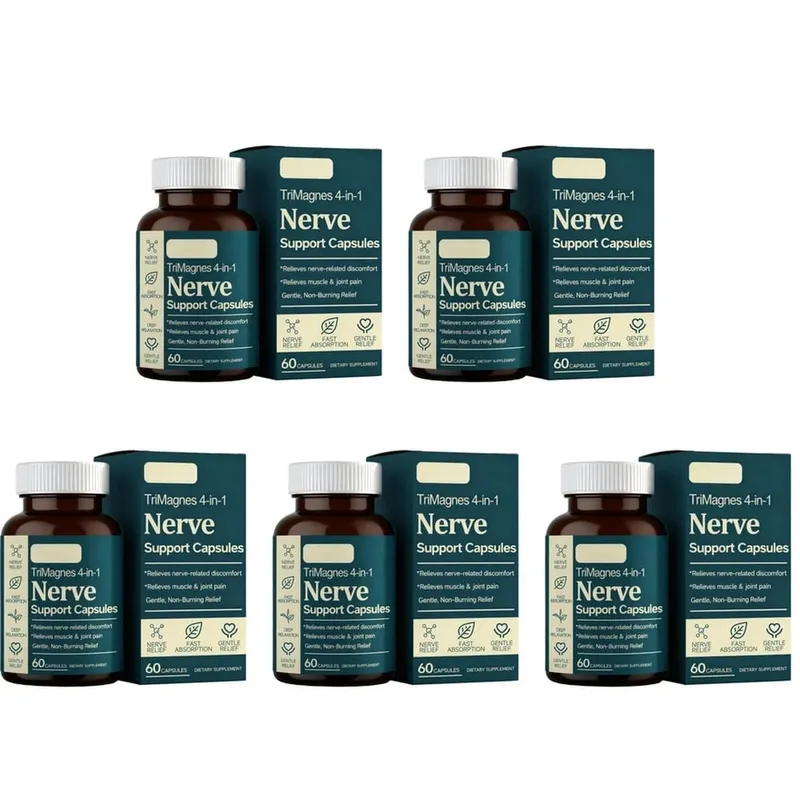 Magnesium Citrate Glycinate Malate Capsules with Turmeric Extract Supports Nerve Health Muscle Relaxation Sleep Wellness 60 Ct — image 10