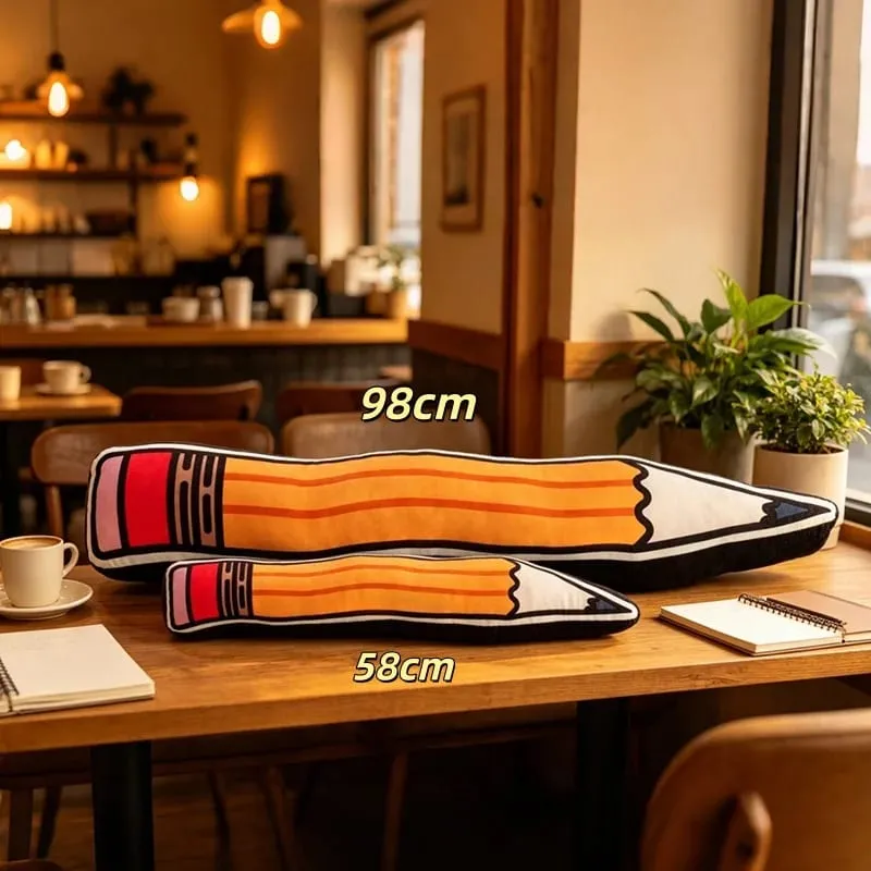 Pencil Stationery Plush Pillow Soft Sofa Cushion Adorably Home Decor Toy Comfortable Accompany Sleep Toy Creative Birthday Gift — image 8