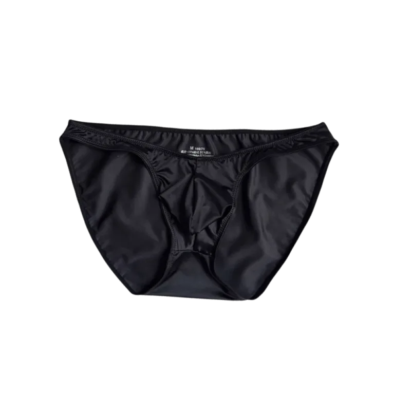Comfortable Low Waist Men's U-Pouch Underwear Breathable Seamless Satin Silk Briefs Narrow Belt Lingerie Ice Silk Panties Sports — image 19