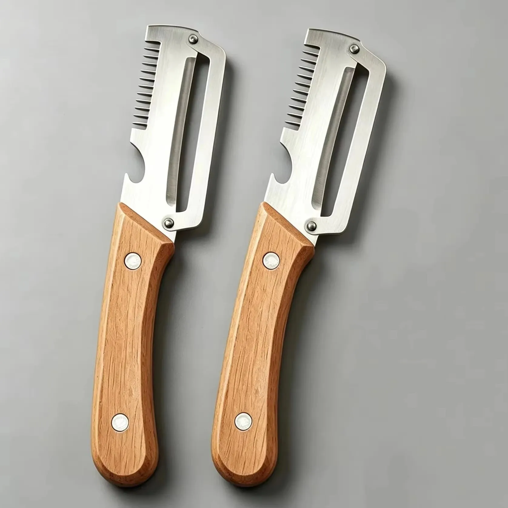 2PC Set Stainless Steel Multifunctional Kitchen Slicer Sharp Cutting Tool For Home Green Onion Cabbage Shredder Vegetable Peeler — image 14
