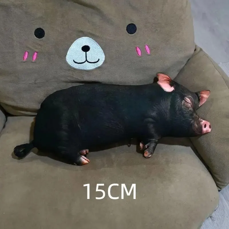 3D Realistic Pig Plush Pillow Super Soft Cozy Fabric Decorative Cushion for Couch Bed Bedroom Home Decor