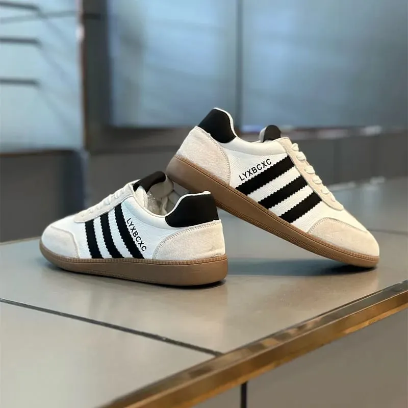 High Quality Leather Sneakers Men Trainers Classic Casual Sports Shoes Man Flat Sneakers Outdoor Non-slip Men's Skateboard Shoes — image 6