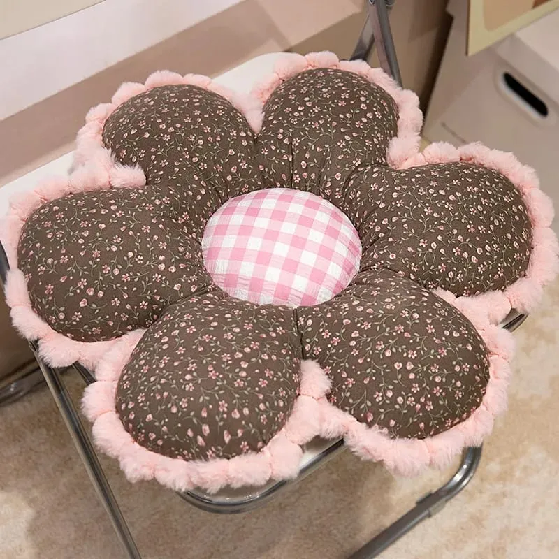 50cm Floral Cushion Girls Princess Favors Flowers Soft Stuffed Plush Chair Seat Mats Car Warm Cushion Sofa Pillow For Home Decor