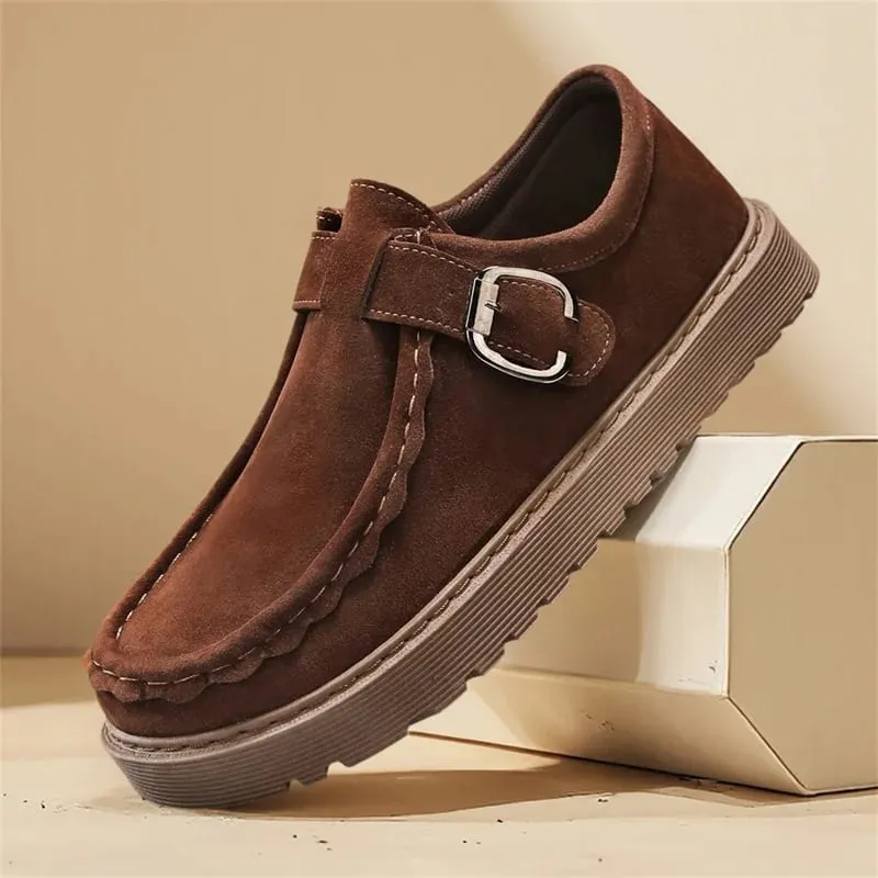 Men's Beige Suede Casual Loafers in Large Sizes Comfortable Thick Soled Non Slip Walking Shoes Fashionable and Trendy Shoes 2025 — image 8
