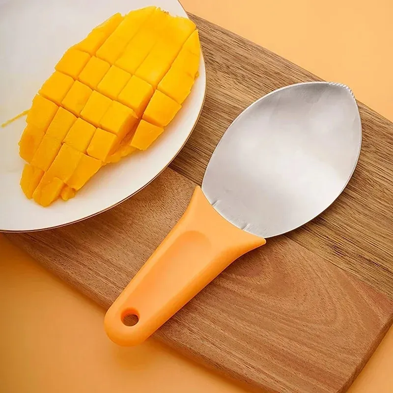 1 stk. Mangoskærer Multifunktionel frugtske Vandmelon skærekniv Mango-skæring Værktøj Mango i tern med en kugle Køkkengadgets