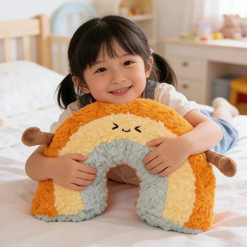45cm Cute Rainbow Cloud Sun Moon Star Throw Pillow Cushion Rainbow Plush Toy Bedroom Decoration Doll Pillow Sofa Cushion — image 5