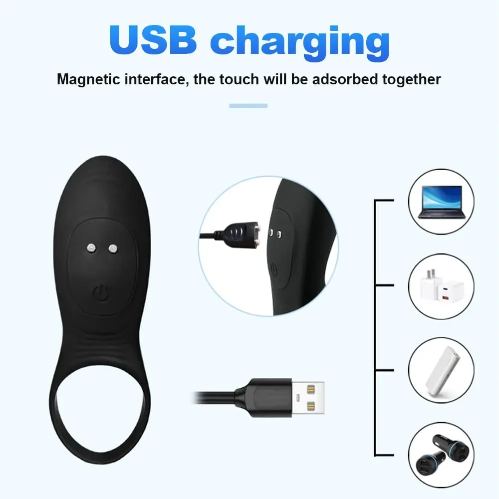 Penis Ring Vibrator Wireless Remote Control Clitoral Stimulation Delay Ejaculation Enlargement Erection for Men Male Sex Toys — image 4