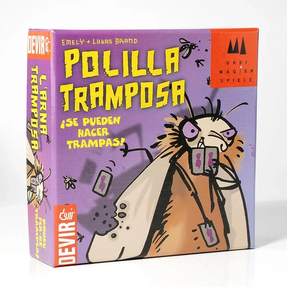 Juego de Cartas Polilla Tramposa Devir Juego de Mesa Familiar Divertido donde se Permite Hacer Trampas para Niños y Adultos