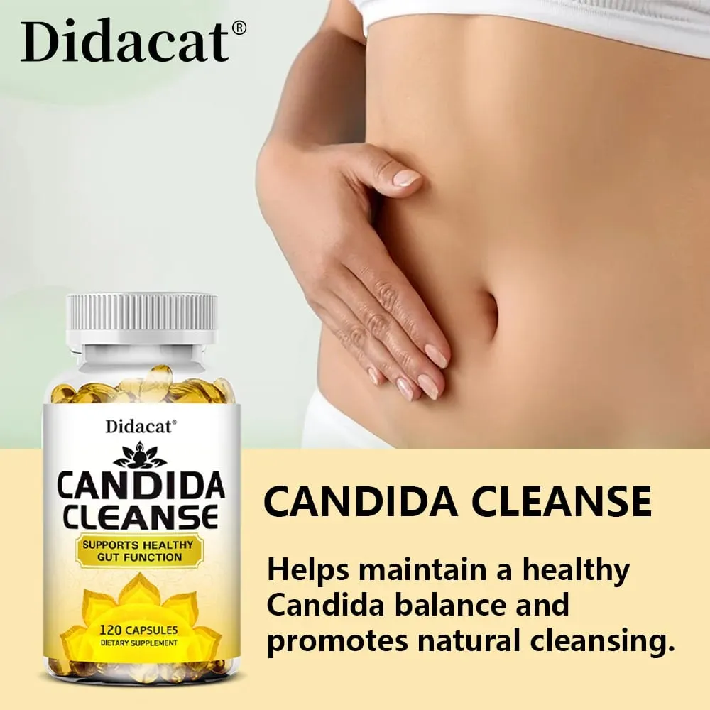 Candida Cleanse-Contient des herbes naturelles et des probiotiques pour soutenir une fonction intestinale saine et une santé immunitaire, adapté aux unisexes