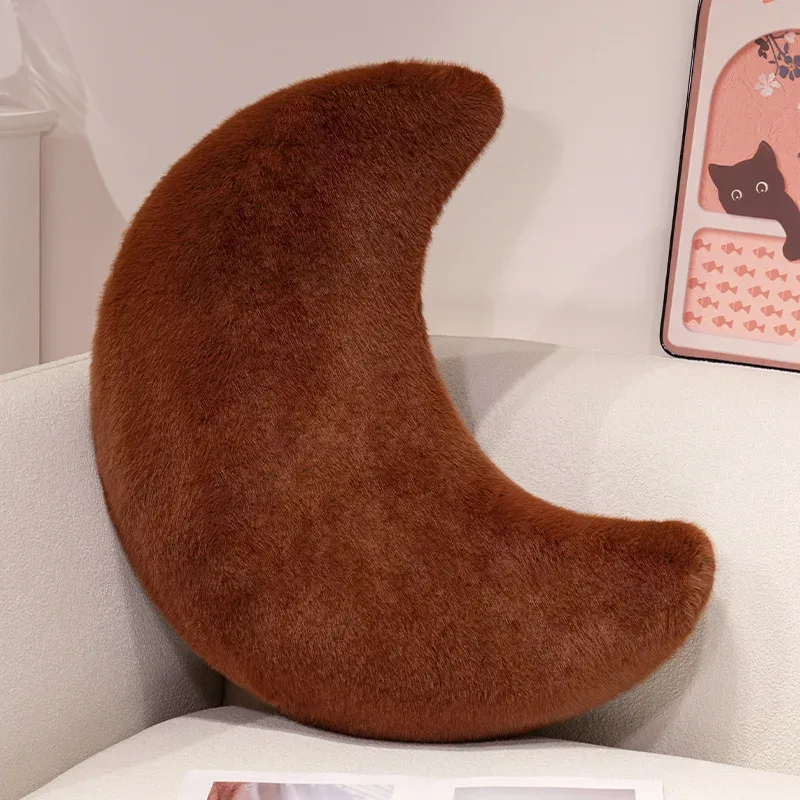 Moon Throw Pillows Soft Moon Shaped Pillows Plush Floor Cushions Middle Eastern Muslim Festival Home Bedroom Eid Al Fitr — image 8