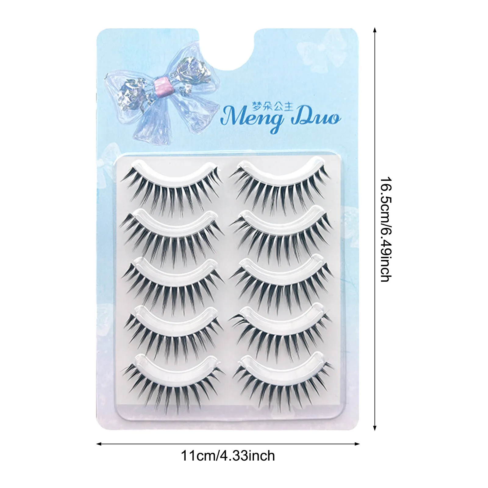 5pair Korean Style Manga False Eyelashes Natural Spiky Wispy Thick Eyelash Extension For Beauty Eye Cosplay Diy Makeup Tools — image 7