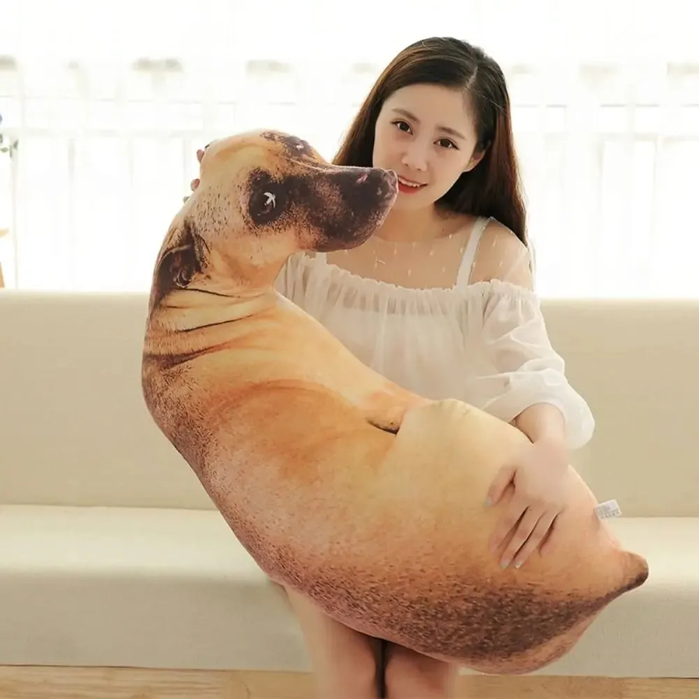 3D Lifelike Animal Throw Pillow Soft Creative Dog Pillow Cushion Office