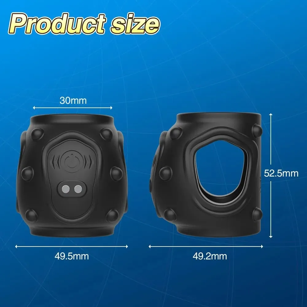 Penis Sleeve Vibrator Testicles G Spot Pleasure Stimulator Delayed ejaculation Cock Ring Erection Extender Sex Toys Men Device — image 6