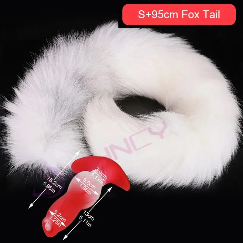 Anal Plug na may Tail BDSM Adult Sex Game Cosplay 18+ Anal Dildo para sa Babae Mga Lalaki Silicone Soft Butt Plug Gay Sex Toys para sa Party BDSM — image 18