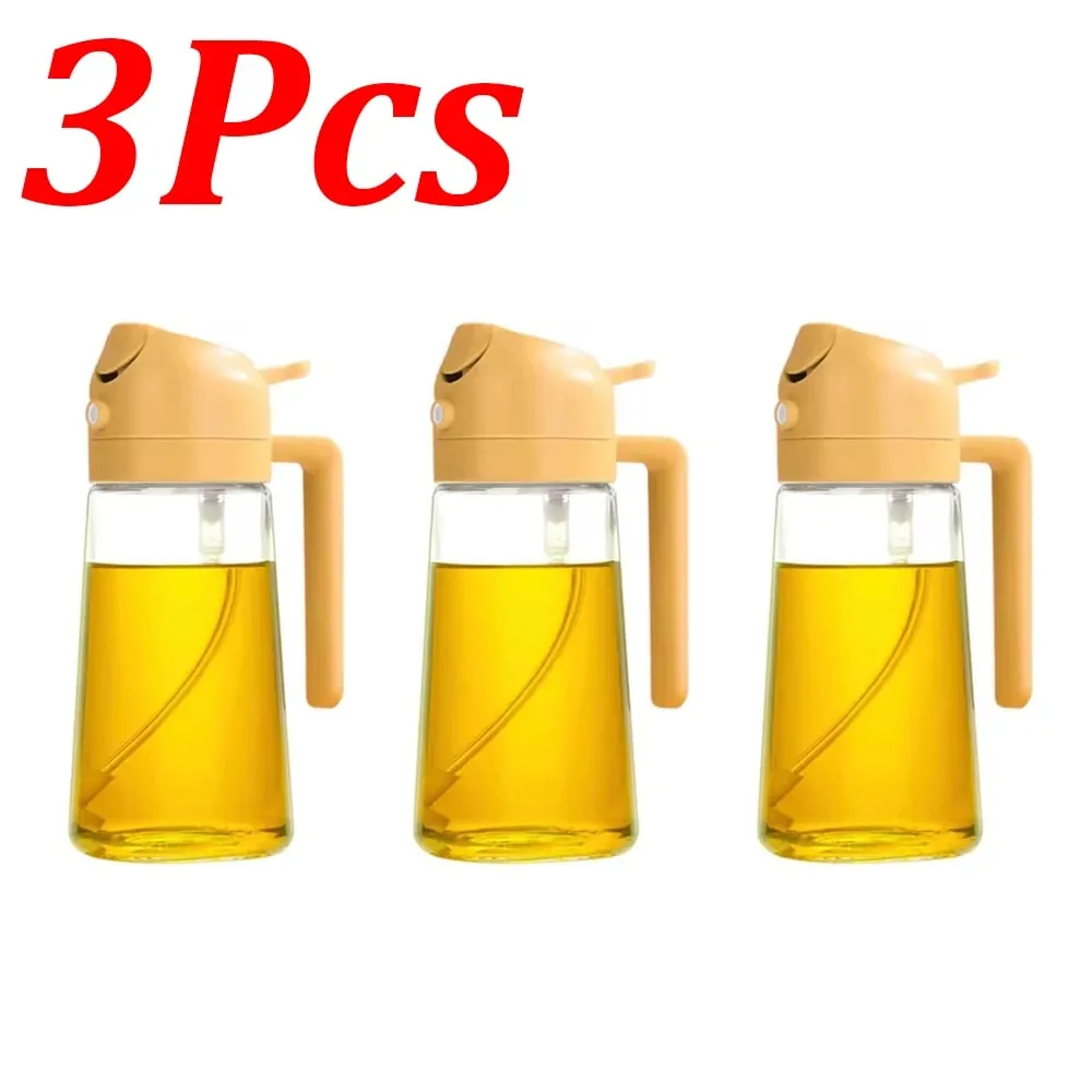 Pulvérisateur d'huile d'olive en plastique 500ml 2 en 1, 1 à 4 pièces, pulvérisateur d'huile de cuisson pour friteuse à Air de cuisine, cuisson de salade, grillades BBQ — image 16