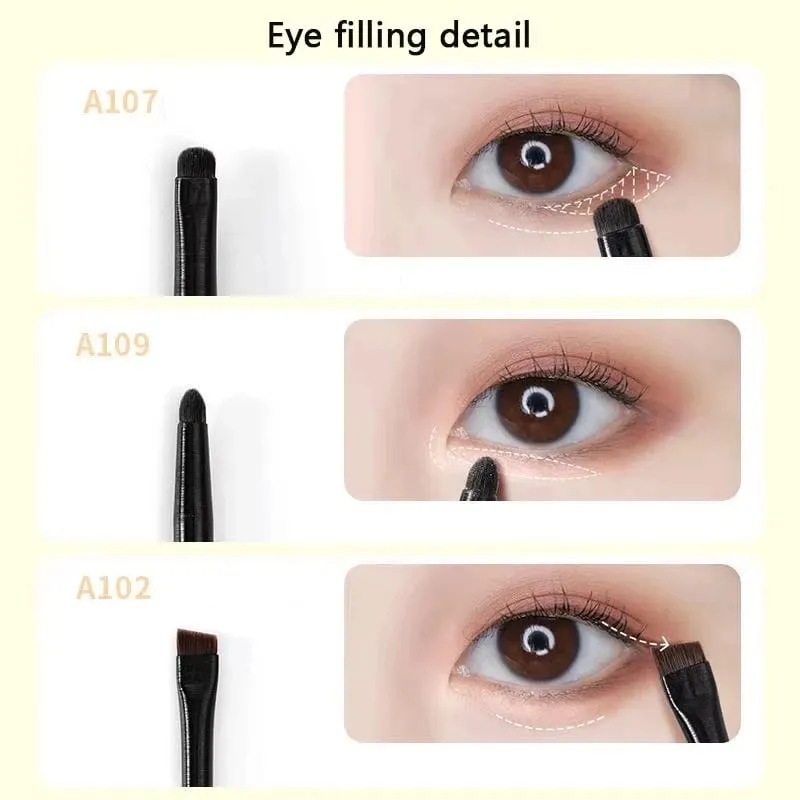 6Pcs Natural Eye Makeup Brushes Set Eyeshadow Brush Eyebrow Contour Eyeliner Brush Eyes Cosmetic Blending Detail Make Up Tools — image 6