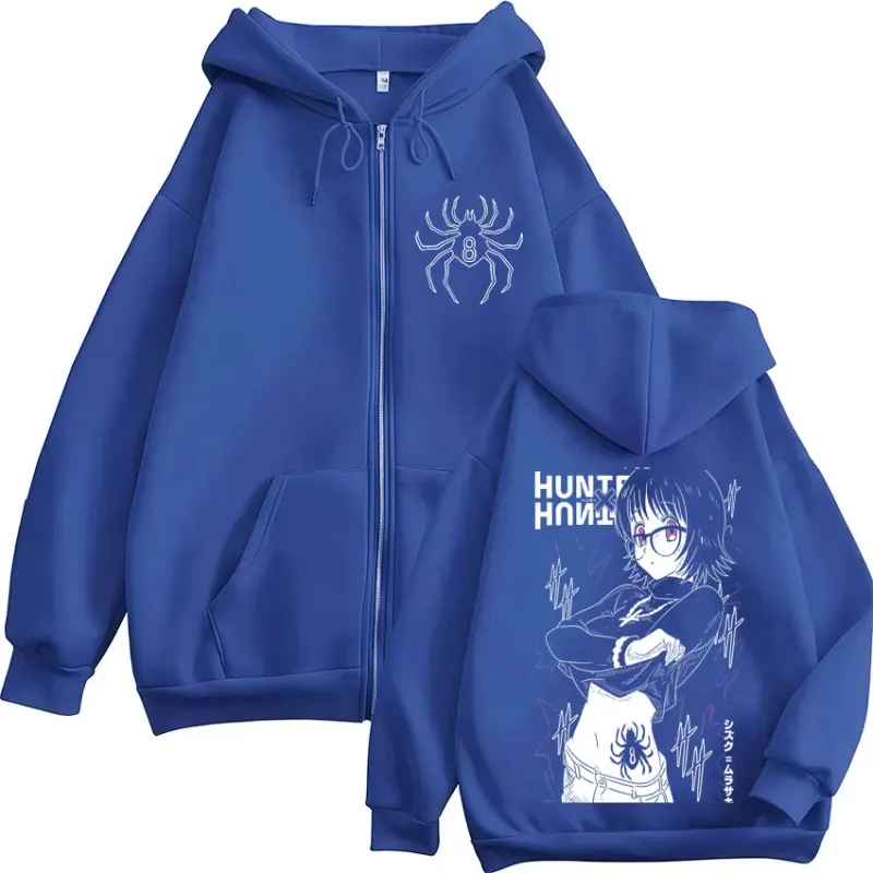 Anime Hunter X Hunter Spider Phantom Troupe Shizuku Zipper Hoodies Men Women Oversized Casual Zip Up Hooded Sweatshirts Jackets — image 6
