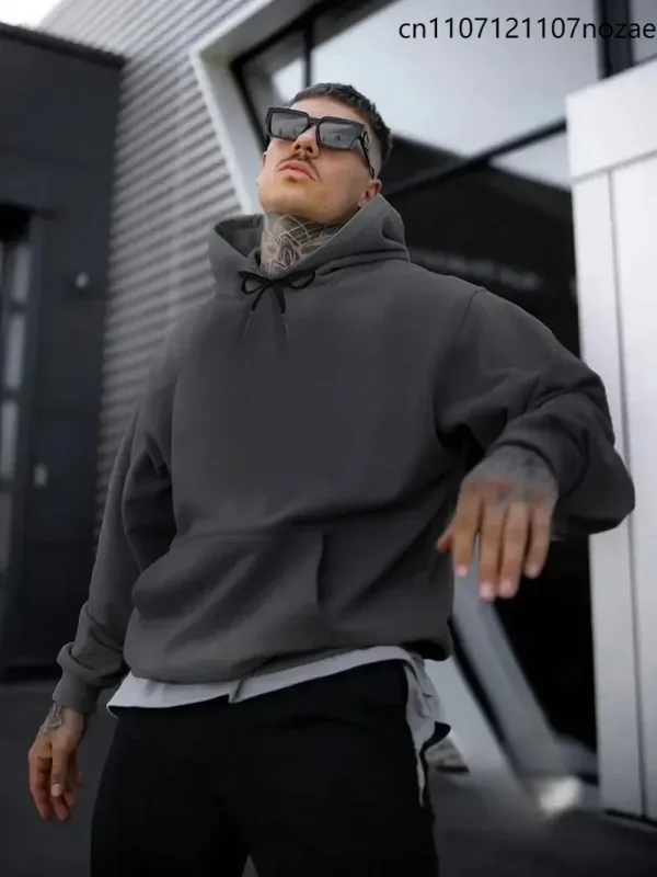 Loose Fleece Men's Women Oversize Casual Sweatshirt Hoodies Couple Unisex Pullover Autumn Winter Cotton Sport Hoody Clothing Top — image 20