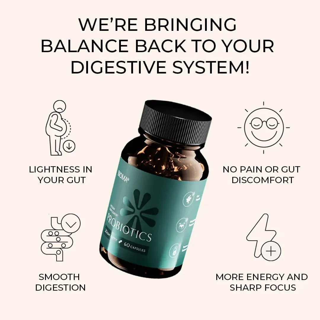 Digestive Health Probiotic Gut Support for Men & Women with Xylooligosaccharides Tributyrin & Bifidobacterium - 60 Capsules — image 3