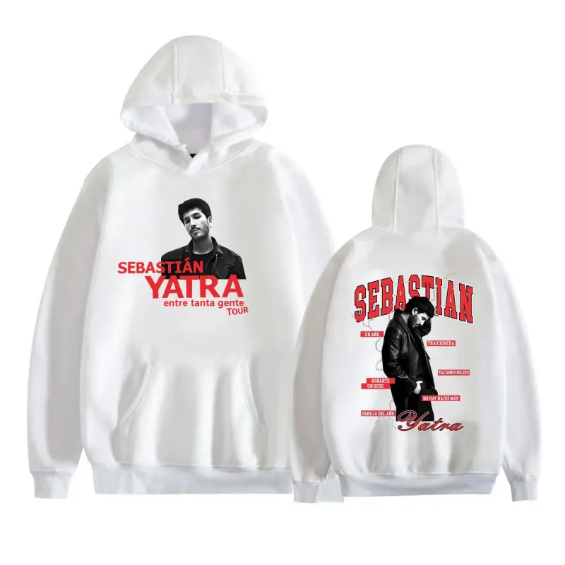 Sebastian Yatra Entre Tanta Gente Tour 2026 Sweatshirts Men Women Fashion Gothic Hoodie Vintage High Quality Pullover Streetwear