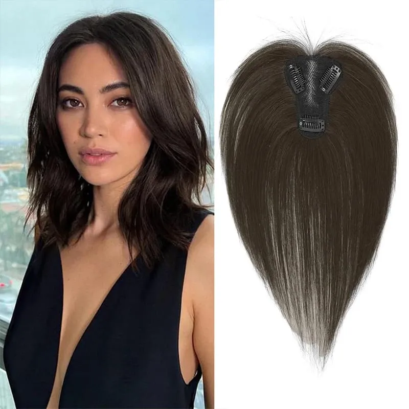 Wig Piece for Women with Bangs Covering Their White Hair and a Thin Invisible Replacement Piece for Their Hair — image 10