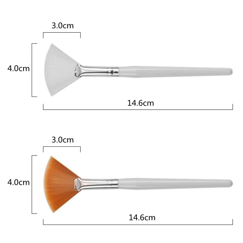 5/10pcs Fan Shape Foundation Makeup Brushes Multifunctional Facial Mask Brush Essential Oil Women Beauty Makeup Tools Brush — image 2