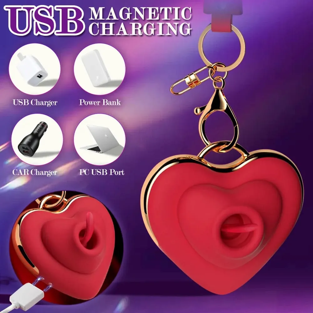 Sex Toys Mini Portable Heart-Shaped Tongue Licking Sucking Massager Powerful G-Spot Clitoral Nipple Stimulator Adult Toy for Women — image 6