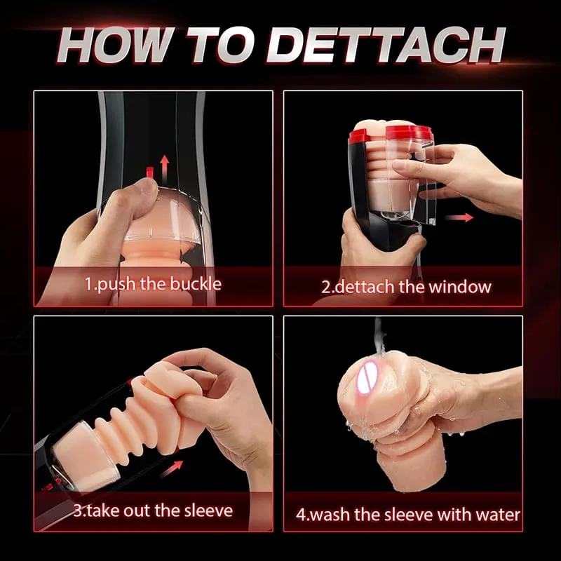 Masturbateur mâle rétractable entièrement automatique chatte de poche vibrateur Anal Vaginal tasse d'avion jouets sexuels pour adultes pour hommes — image 3