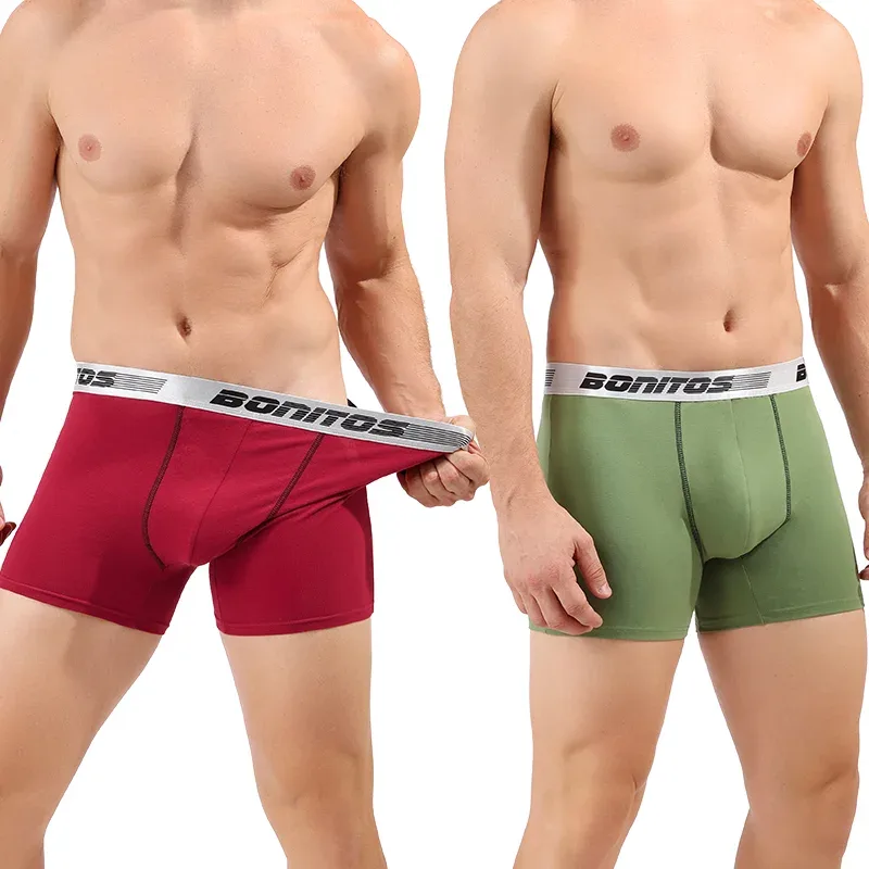 5st Herrkalsonger Boxershorts i bomull Klassiska herrtrosor BONITOS Bokstav Elastiskt midjeband Boxershorts för män — image 5