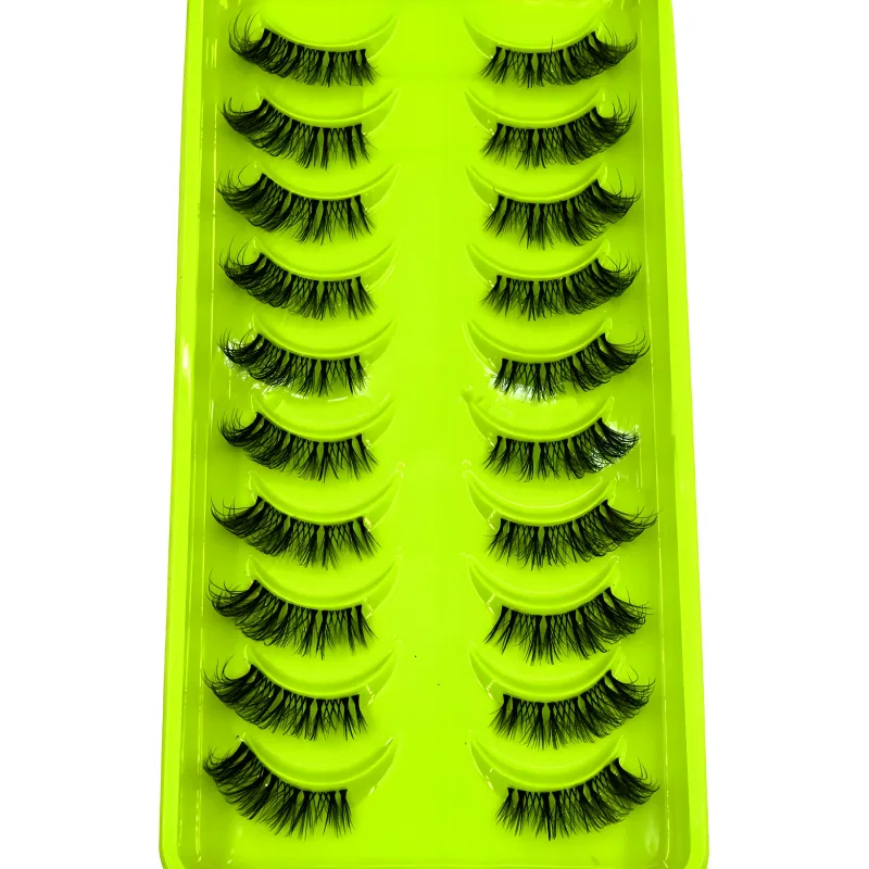 Black Eyelashes 10 Half Lashes Soft Natural Cat Eye Lashes Makeup Tool Extension Fluffy Faux Cils back-to-school season — image 20