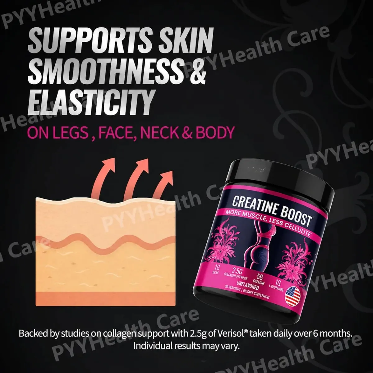 Creatine for Women Booty Builder Supplement with Collagen & BCAA Supports Muscle Development Post-Workout Recovery Elasticity — image 3
