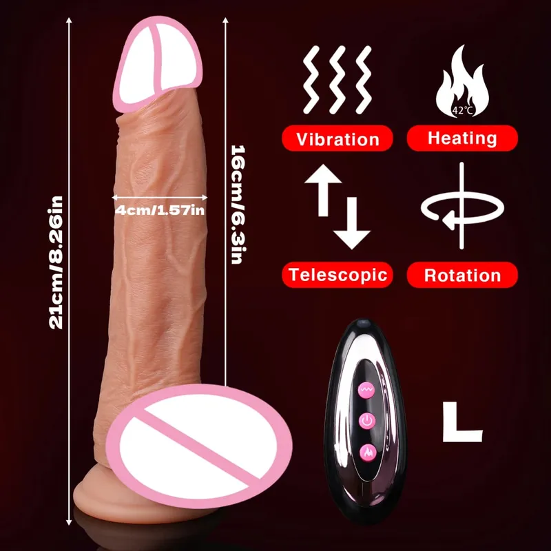 Sexy Thrusting Dildo Vibrator Remote Control Tongue Licking Clitoris Penis Sex Toys Vagina For Women Masturbation Adult Supplies — image 7