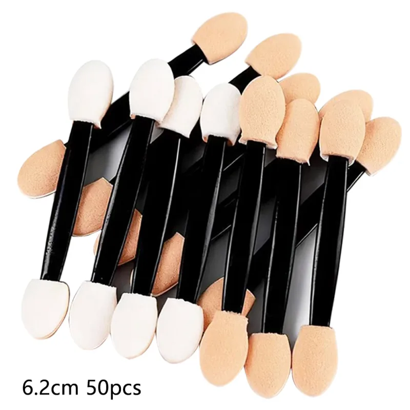 50/100pcs Eyeshadow Applicators White Dual Sides Eye Shadow Brush Makeup Sponge Brushes For Girls Cosmetic Tool Applicators — image 8