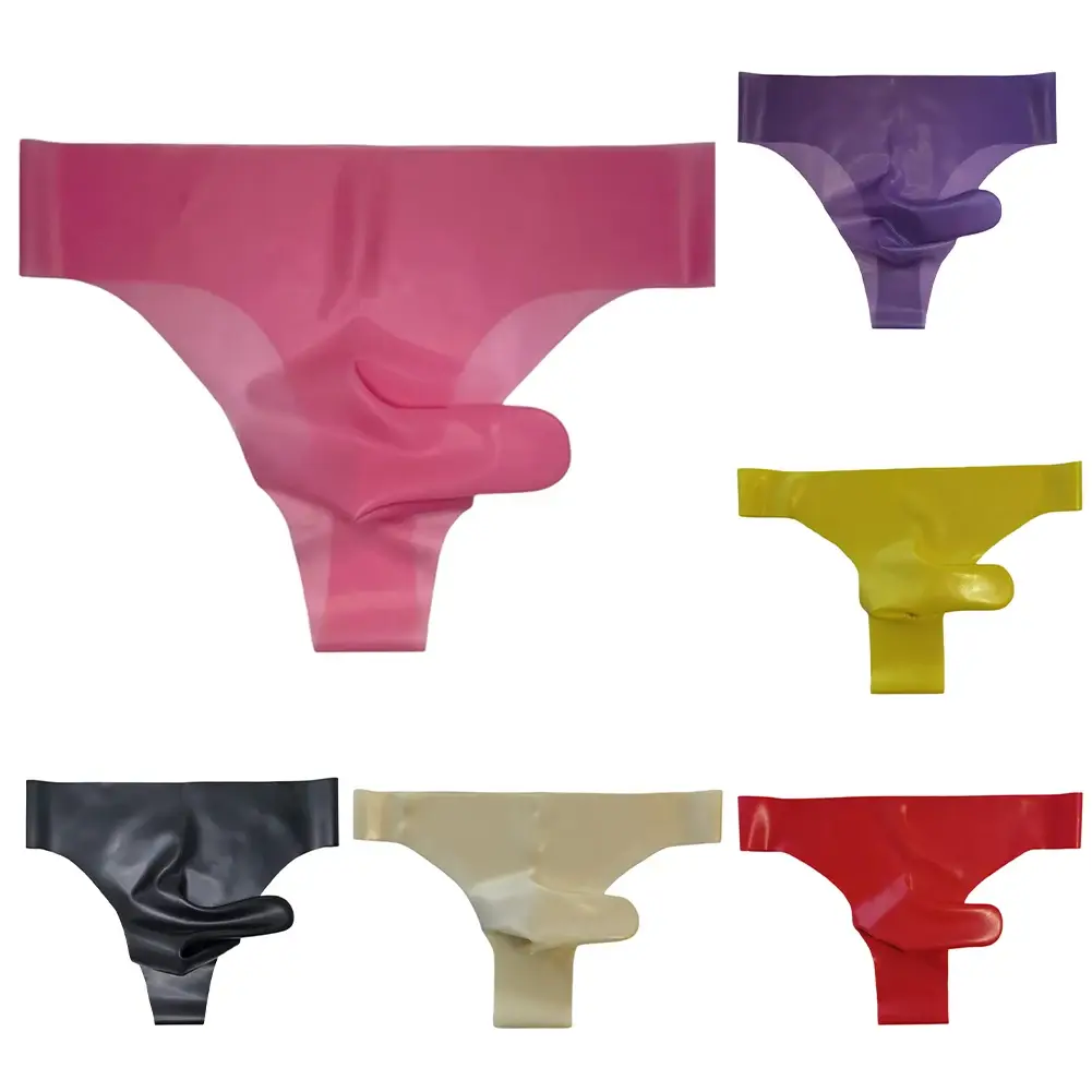 Sexy Nightwear Mens Latex Underwear Comfortable Latex Safety Panties Men\'s Thongs Brand New Condition Classic Brief Style — image 7
