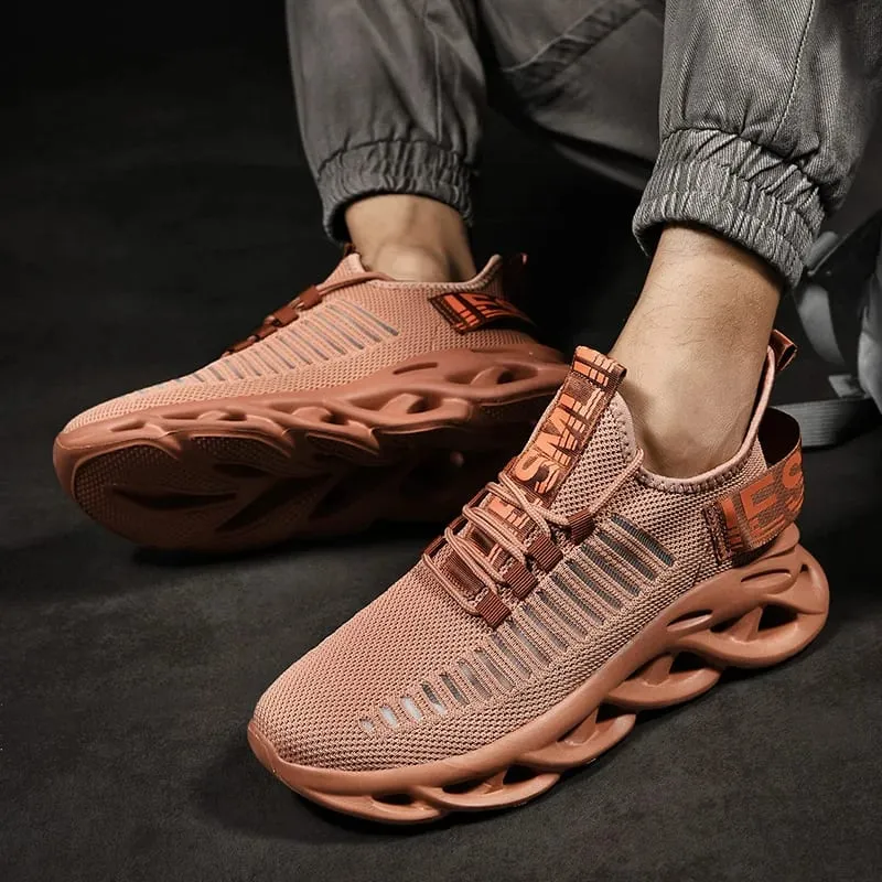 Men's Trendy Running Shoes Spring Autumn Mesh Knit Upper Breathable Lightweight Fashion Korean Style Sports Casual Shoes — image 4