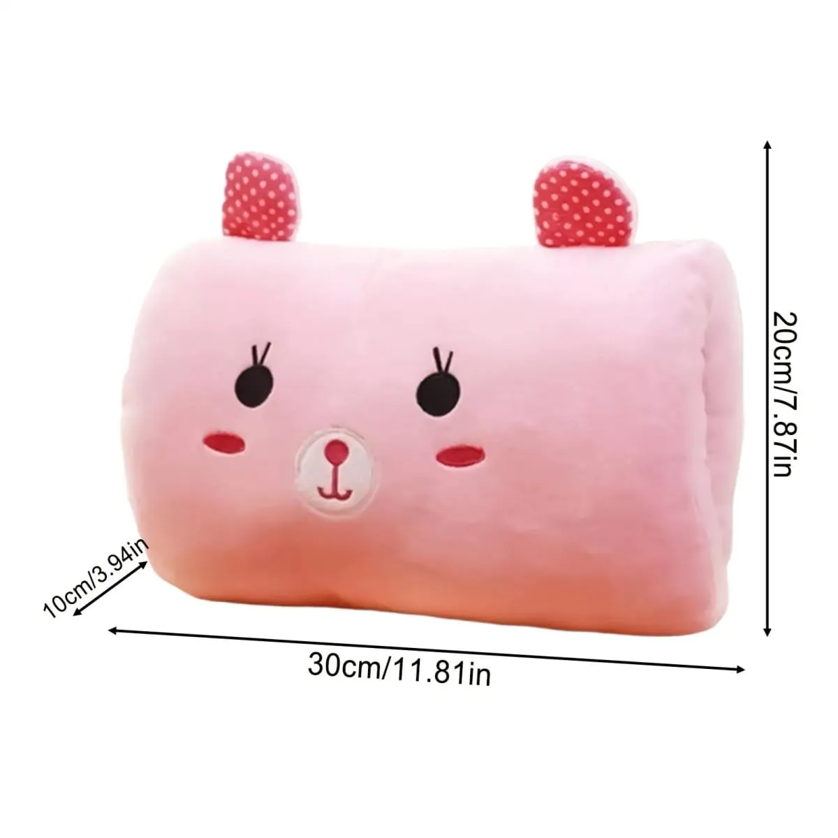 Bunny Shape Hand Muff Arm Pillow Pink Hand Warmer Pillow For Kids Classroom Travel Napping Winter School Home Cold Weather
